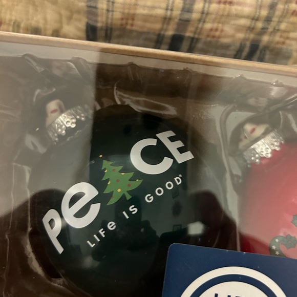 Life Is Good Christmas ornaments, set of 2 NIB - Picture 3 of 5